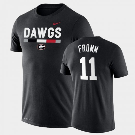 #11 Jake Fromm Team DNA Georgia Legend Performance Mens Black T-Shirt 689250-232