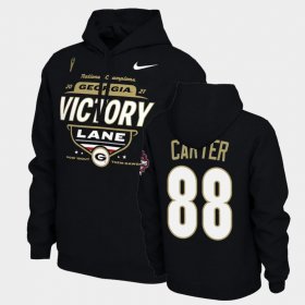 #88 Jalen Carter 2021 National Champions Georgia Bulldogs Locker Room Men Black Hoodie 305708-659