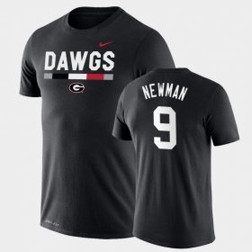 #9 Jamie Newman Team DNA Georgia Bulldogs Legend Performance Men Black T-Shirt 395031-477