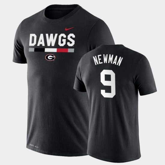#9 Jamie Newman Team DNA Georgia Bulldogs Legend Performance Men Black T-Shirt 395031-477