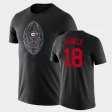 #18 JT Daniels Football Icon Georgia Legend Men Black T-Shirt 201449-644