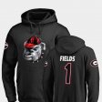 #1 Justin Fields Midnight Mascot UGA Bulldogs Football Mens Black Hoodie 991909-461