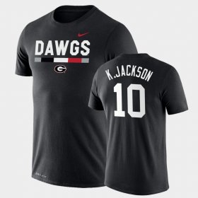 #10 Kearis Jackson Team DNA Georgia Legend Performance Men Black T-Shirt 780536-306