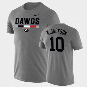 #10 Kearis Jackson Team DNA Georgia Bulldogs Legend Performance Men's Heathered Gray T-Shirt 151333-566
