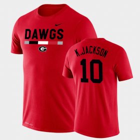 #10 Kearis Jackson Team DNA UGA Legend Performance Mens Red T-Shirt 604198-464
