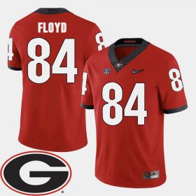 #84 Leonard Floyd College Football Georgia 2018 SEC Patch Mens Red Jersey 892612-312