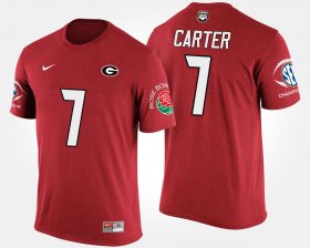 #7 Lorenzo Carter Bowl Game University of Georgia Southeastern Conference Rose Bowl Men Red T-Shirt 952070-542