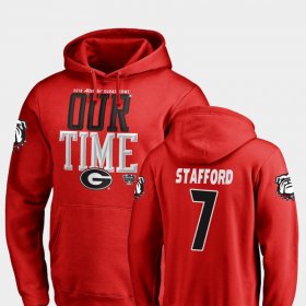 #7 Matthew Stafford 2019 Sugar Bowl Bound Georgia Counter Men's Red Hoodie 205047-818