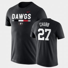 #27 Nick Chubb Team DNA Georgia Legend Performance Men Black T-Shirt 794826-647