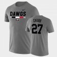 #27 Nick Chubb Team DNA UGA Legend Performance Men's Heathered Gray T-Shirt 523346-803