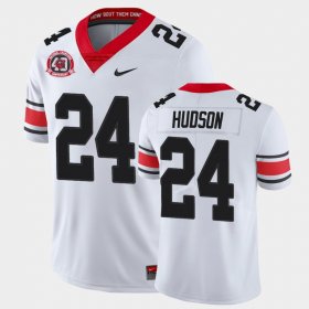 #24 Prather Hudson College Football UGA 40th Anniversary Alternate Men White Jersey 667413-734