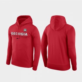 Football Practice UGA Performance Mens Red Hoodie 892323-406