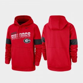 Performance UGA Bulldogs Pullover Men's Red Hoodie 487325-414