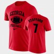 #7 Matthew Stafford Retro Football UGA Legend Performance Men's Red T-Shirt 616110-260