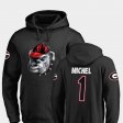 #1 Sony Michel Midnight Mascot UGA Bulldogs Football Men Black Hoodie 832317-166