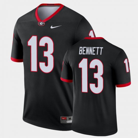 #13 Stetson Bennett Legend University of Georgia Alternate Men Black Jersey 935706-656
