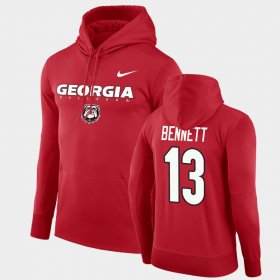 #13 Stetson Bennett Facility Performance University of Georgia Pullover Mens Red Hoodie 585581-455