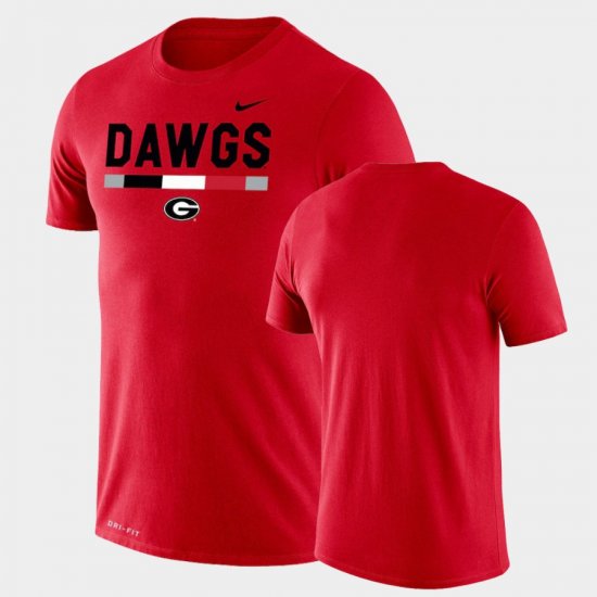 Team DNA Georgia Bulldogs Legend Performance Mens Red T-Shirt 999066-686