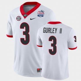 #3 Todd Gurley II 2021 Peach Bowl UGA College Football Men's White Jersey 246373-464