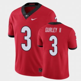 #3 Todd Gurley II Limited University of Georgia Men Red Jersey 673585-664