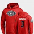 #3 Todd Gurley II Game Ball UGA Football Mens Red Hoodie 711182-347
