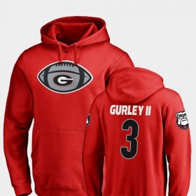 #3 Todd Gurley II Game Ball UGA Football Mens Red Hoodie 711182-347