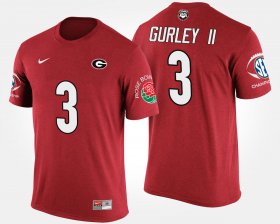 #3 Todd Gurley II Bowl Game UGA Southeastern Conference Rose Bowl Men Red T-Shirt 282944-124
