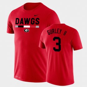 #3 Todd Gurley II Team DNA UGA Bulldogs Legend Performance Mens Red T-Shirt 851143-228