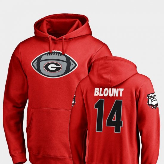 #14 Trey Blount Game Ball Georgia Football Men\'s Red Hoodie 266805-850