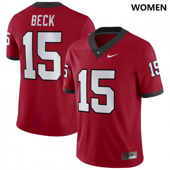#15 Carson Beck UGA College Football Women Red Jersey 899174-441