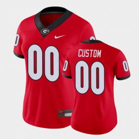#00 Custom Game Georgia College Football Women's Red Jersey 629978-415