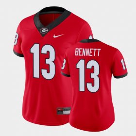 #13 Stetson Bennett Game UGA Bulldogs College Football Women Red Jersey 793618-760