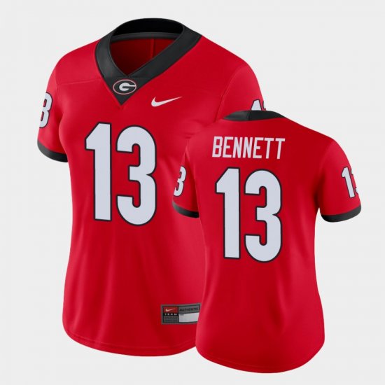 #13 Stetson Bennett Game UGA Bulldogs College Football Women Red Jersey 793618-760